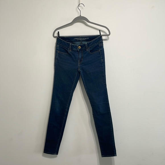 AE Dark Wash Mid Rise Jegging - Picture 1 of 4